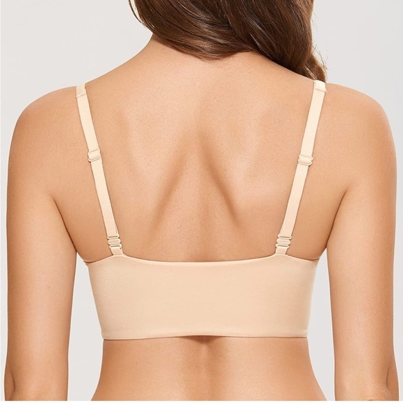🆕 Push Up Bra Wireless Padded No Underwire Bralettes Lace Plunge Bras - Picture 2 of 3